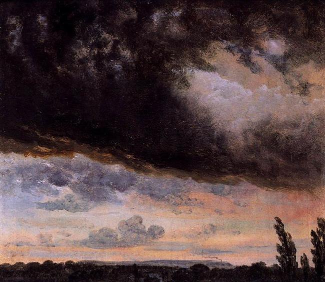 Johan Christian Dahl Cloud Study with Horizon Norge oil painting art